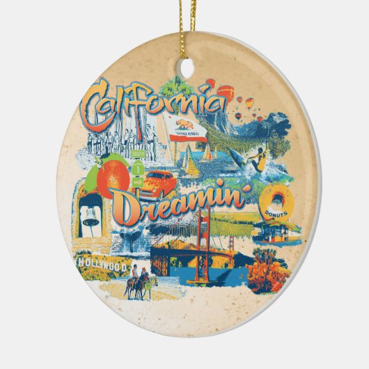 California Dromen Keramisch Ornament (Links)