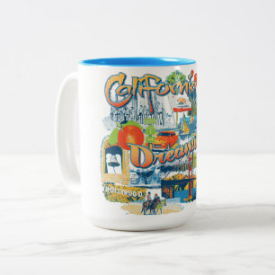 California Dromen Tweekleurige Koffiemok