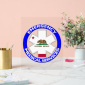 California EMS Star of Life Acryl Bord (Huwelijk)