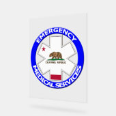 California EMS Star of Life Acryl Bord (Hoek)