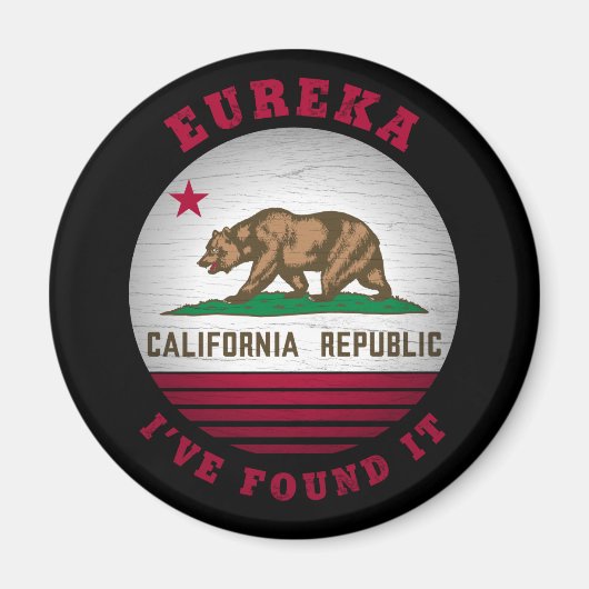 CALIFORNIA EUREKA STATE FLAG MAGNEET (Voorkant)