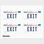 CALIFORNIA EXIT LICENSE BORD STICKER (Vel)