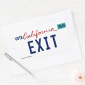CALIFORNIA EXIT LICENSE BORD STICKER (Envelop)