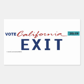 CALIFORNIA EXIT LICENSE BORD STICKER