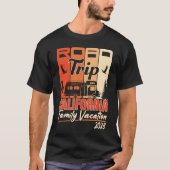 California Family Vacation RV Road Trip Mountains T-shirt (Voorkant)