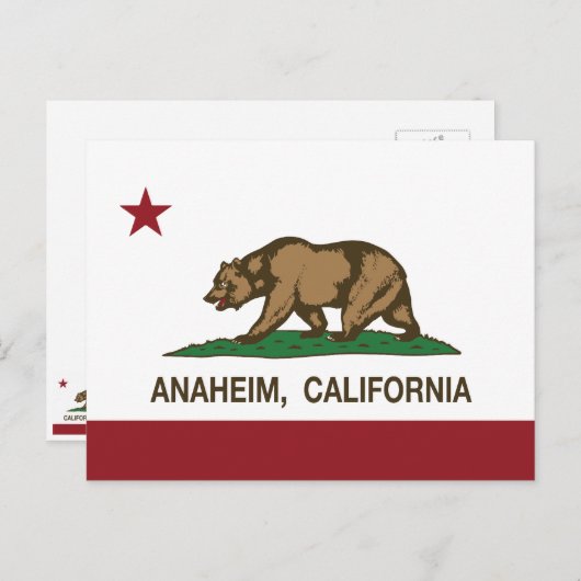 california flag anaheim briefkaart (Voorkant / Achterkant)