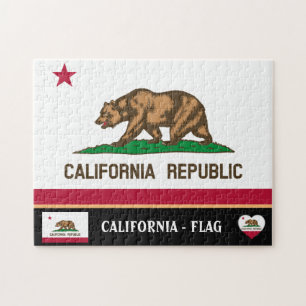 California Flag & California State USA/America Legpuzzel