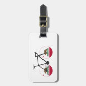 California Flag Cycling Bagagelabel (Voorkant verticaal)