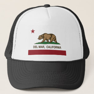 california flag del mar trucker pet