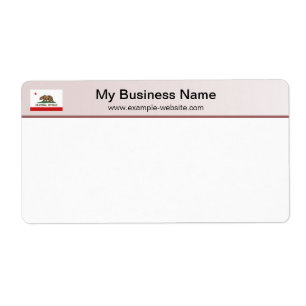 California Flag Header Verzendlabel