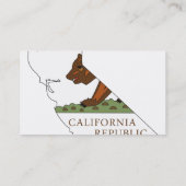 California Flag Map Visitekaartje (Achterkant)