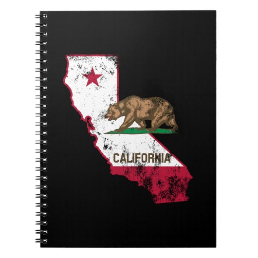 California Flag Patriotic Notitieboek (Voorkant)
