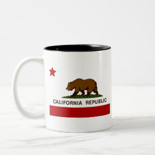 California Flag Patriotic Tweekleurige Koffiemok