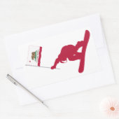 California Flag Snowboard Rechthoekige Sticker (Envelop)