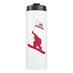 California Flag Snowboard Thermosbeker