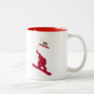 California Flag Snowboard Tweekleurige Koffiemok