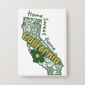 California Floral Doodles Button (Voorkant)