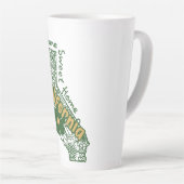 California Floral Doodles Latte Mok (Rechterhoek)