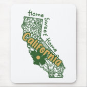 California Floral Doodles Muismat (Voorkant)