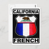 California French American Briefkaart (Voorkant / Achterkant)