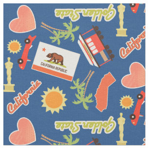California Fun Pattern Stof
