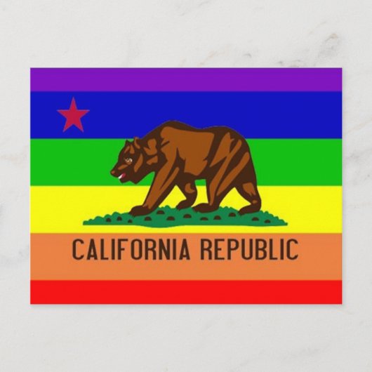 California Gay Pride Flag Briefkaart (Voorkant)