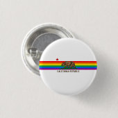 California Gay Pride Flag Ronde Button 3,2 Cm (Voorkant /achterkant)