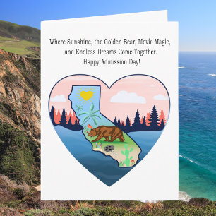California Gelukkige Toetredingsdag Kaart