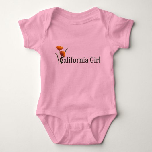 California Girl Poppies 2 Baby's Romper (Voorkant)