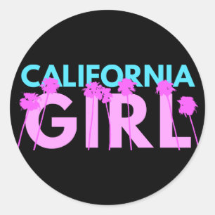 California Girl Ronde Sticker