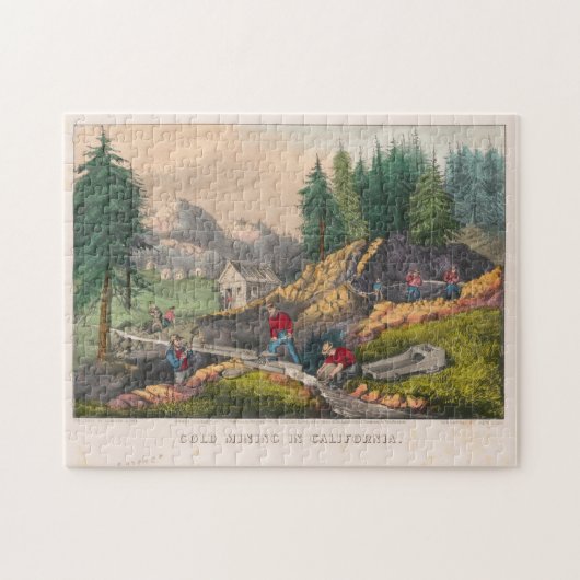 California Gold Rush Illustration (1871) Legpuzzel (Horizontaal)