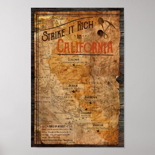 California Gold Rush-Poster Poster (Voorkant)