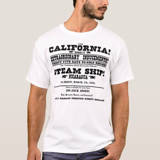 California Gold Rush T-shirt (Voorkant)