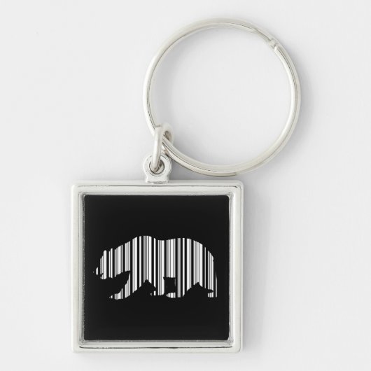 CALIFORNIA GOLDEN BEER BAR CODE Patroon Design Sleutelhanger (Voorkant)