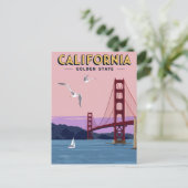 California Golden Gate Bridge Sunset Briefkaart (Staand voorkant)