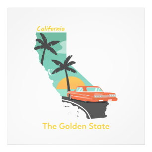 California Golden State Drive Foto Afdruk