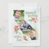 California Golden State Map Holiday 3 Carte photo (Devant)