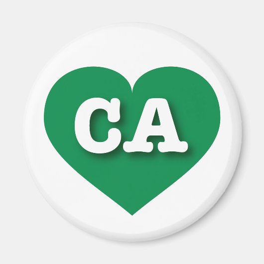 California Green Heart - Ik hou van CA Magneet (Voorkant)