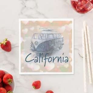 California Heart Paper Napkin Servet