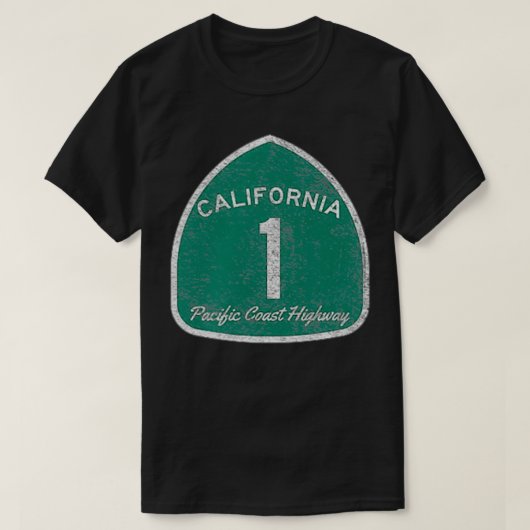 CALIFORNIA HIGHWAY 1 ONE PACIFIC COAST  T-SHIRT (Design voorkant)