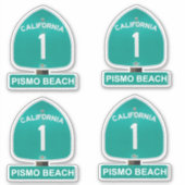 California Highway 1 Pismo Beach stickers (Voorkant)