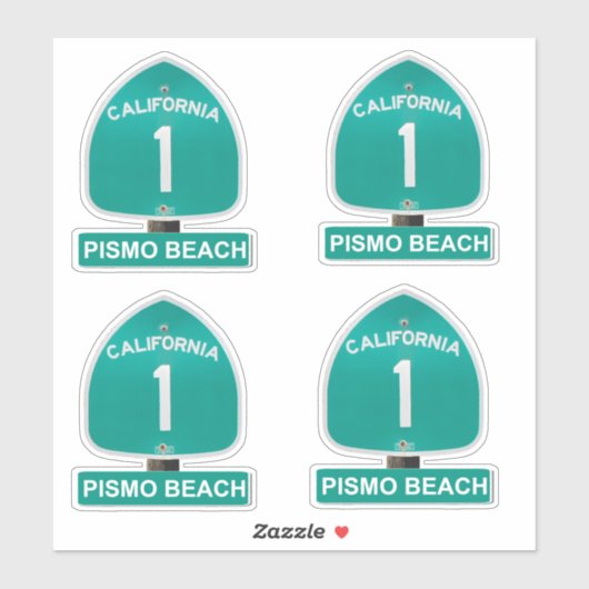 California Highway 1 Pismo Beach stickers (Vel)
