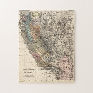 California Historic Map USA Legpuzzel