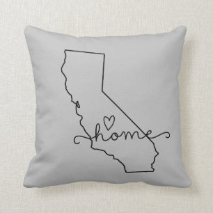California Home State Love, Movable Location Heart Kussen