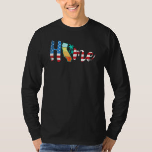 California Home State Pride Map Verenigde Staten T-shirt