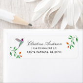 California Hummingbird  Address Etiket (Insitu)