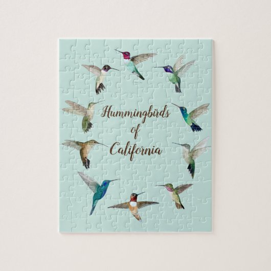 California Hummingbird Jigzaag Puzzle Legpuzzel (Verticaal)