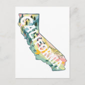 California Illustrated Map Briefkaart (Voorkant)