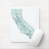 California Interstate Map Mousepad Muismat (Met muis)