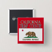 CALIFORNIA is TRUMP LAND Campaign Button Square (Voorkant /achterkant)